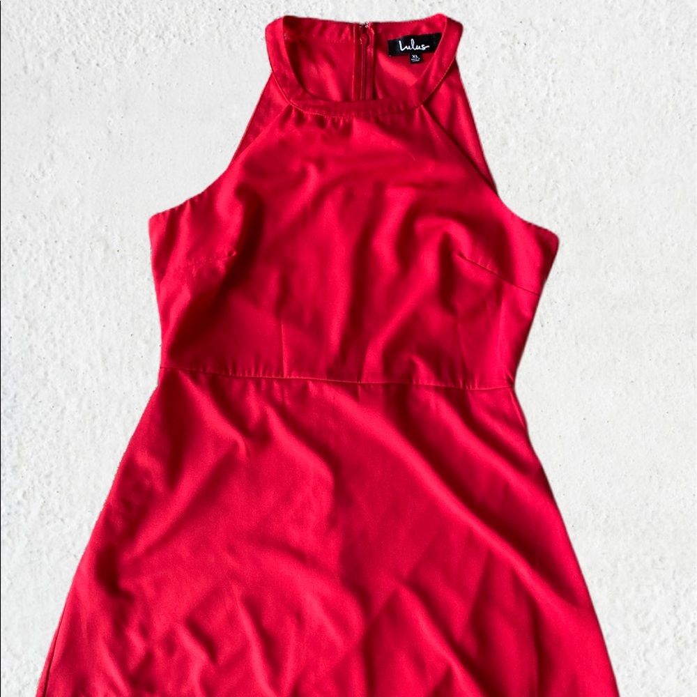 Lulus XL halter red dress